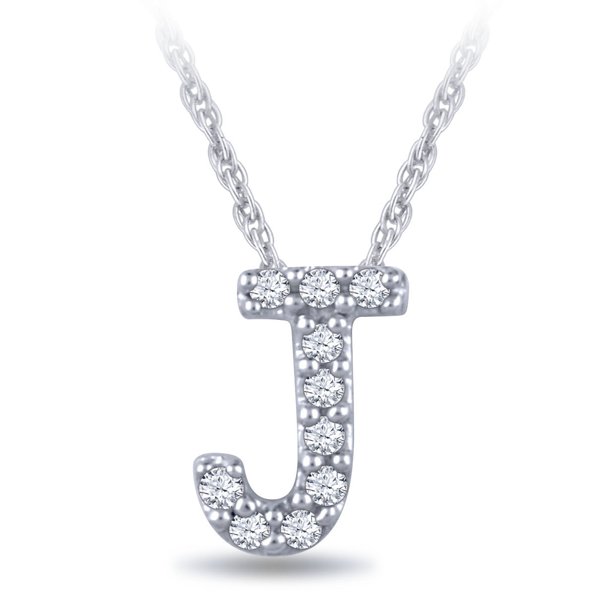Diamond Initial Pendant 14K Letter 'J' | Ben Bridge Jeweler