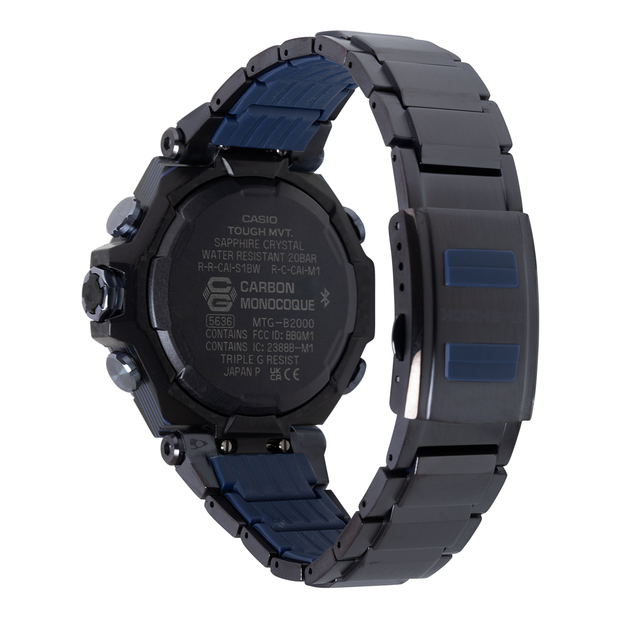 G-Shock MT-G B2000 Series Blue Dial Watch, 49.8mm