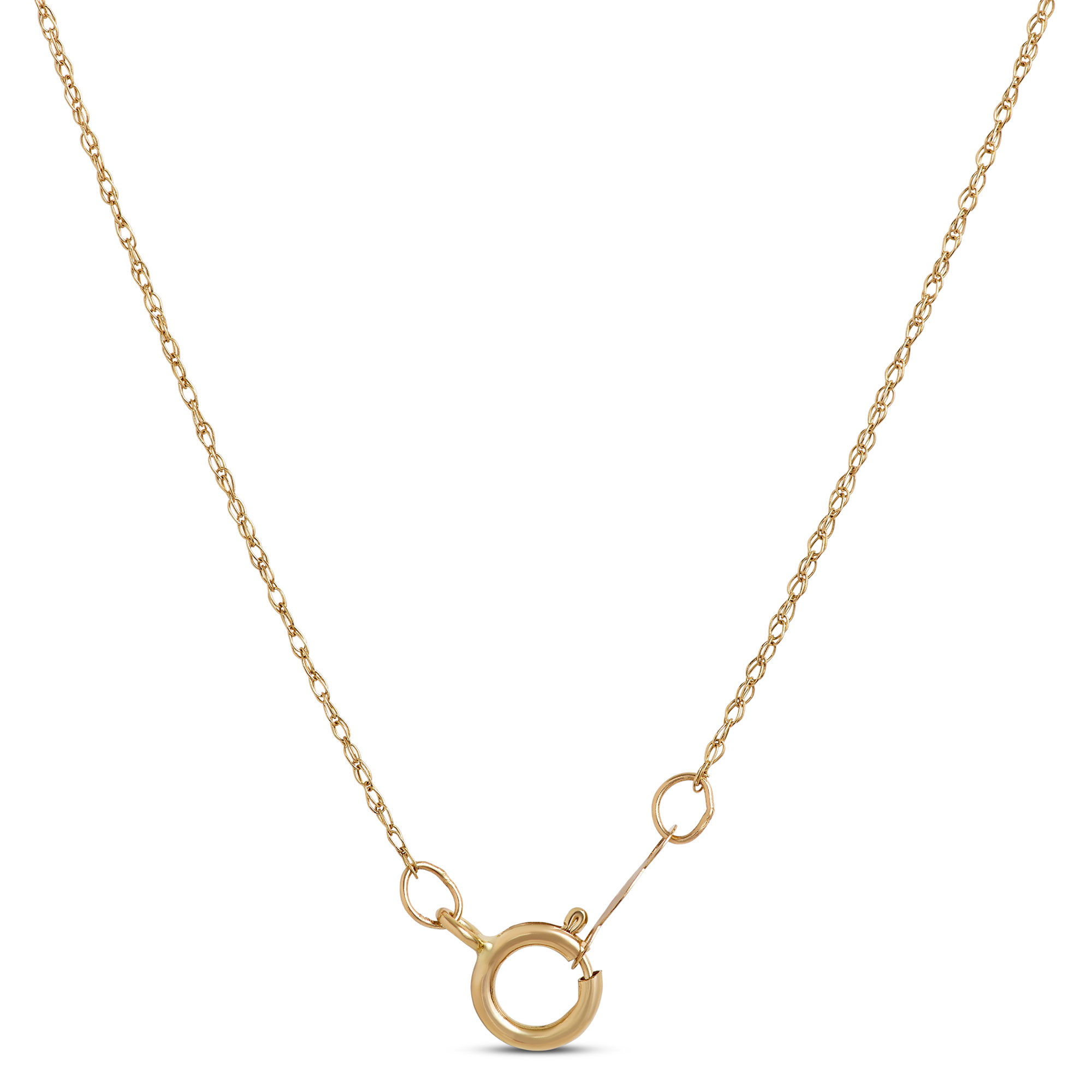 Peridot Pendant Necklace, 0.07 Carat Weight, 14K Yellow Gold