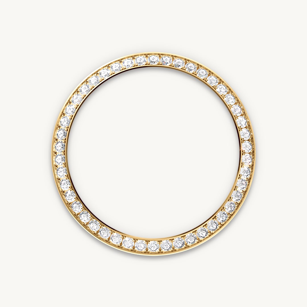 rolex datejust in 18 ct yellow gold, m278288rbr-0041 - diamond-set bezel - ben bridge