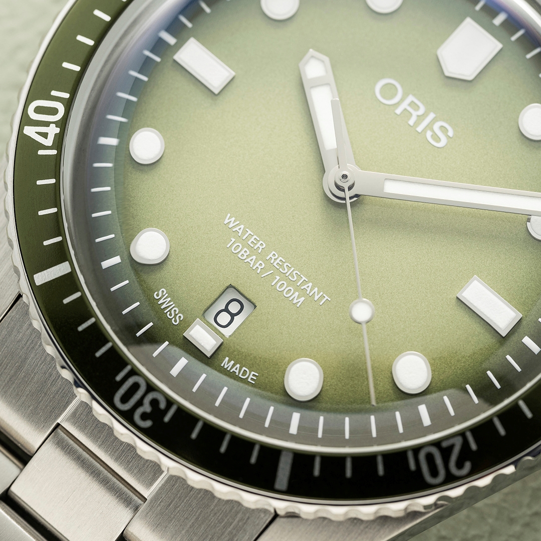 Oris Divers Sixty-Five Date Green Dial Watch, 40 mm