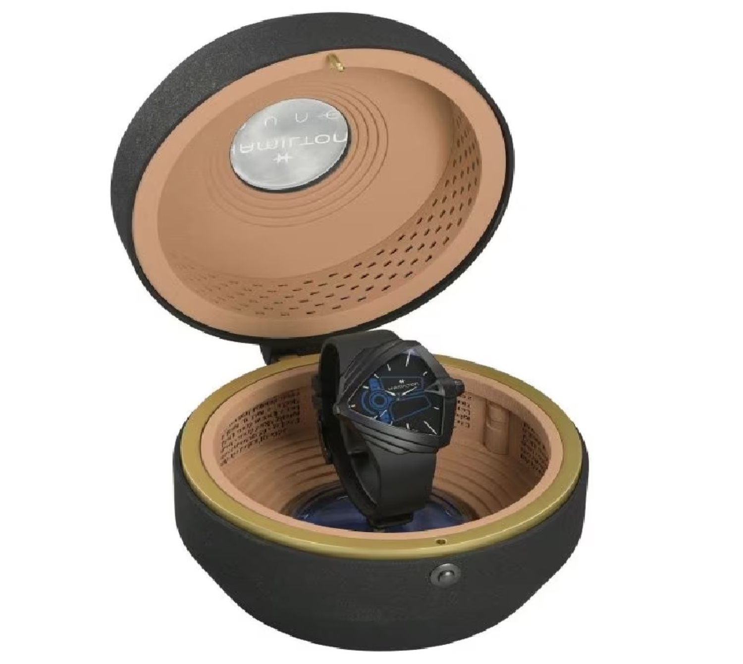 HAMILTON Ventura XXL Bright Dune Limited Edition Black Dial Watch, 52mm x 47.6mm
