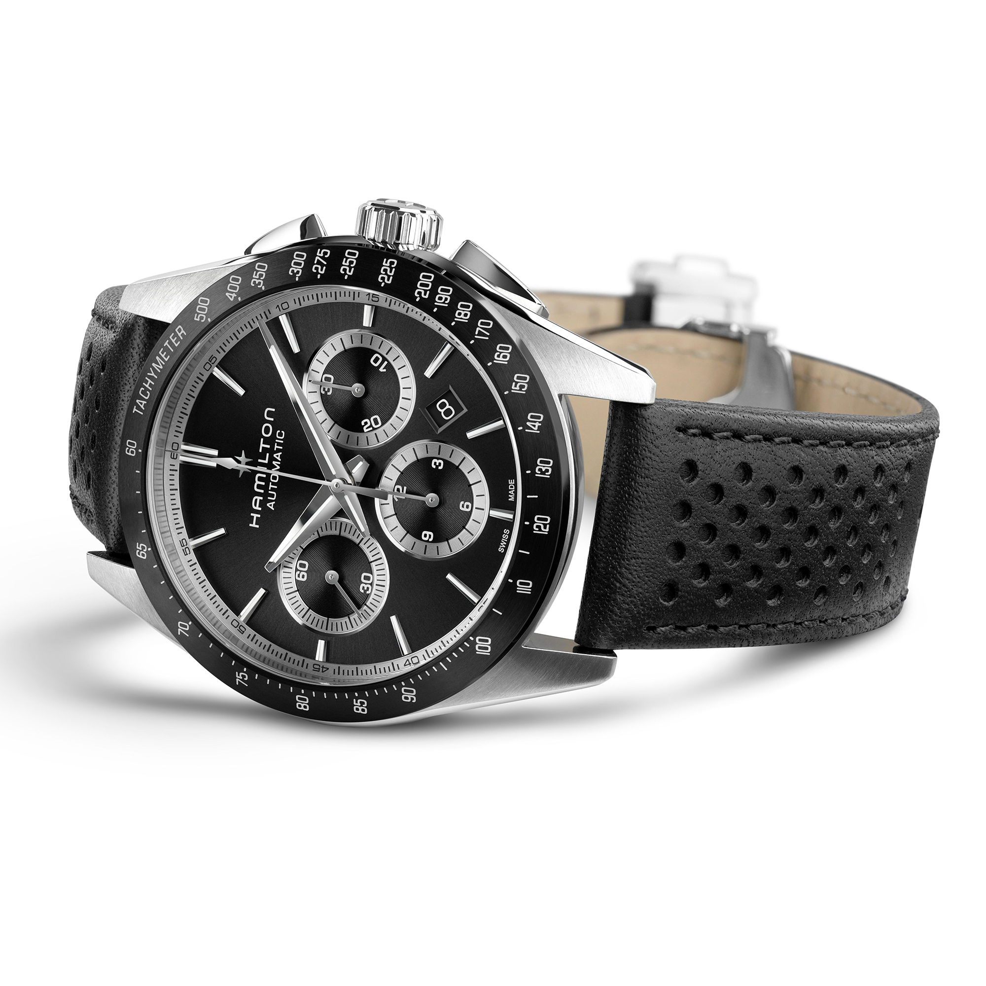Hamilton Jazzmaster Performer Auto Chrono Black Dial Watch, 42mm