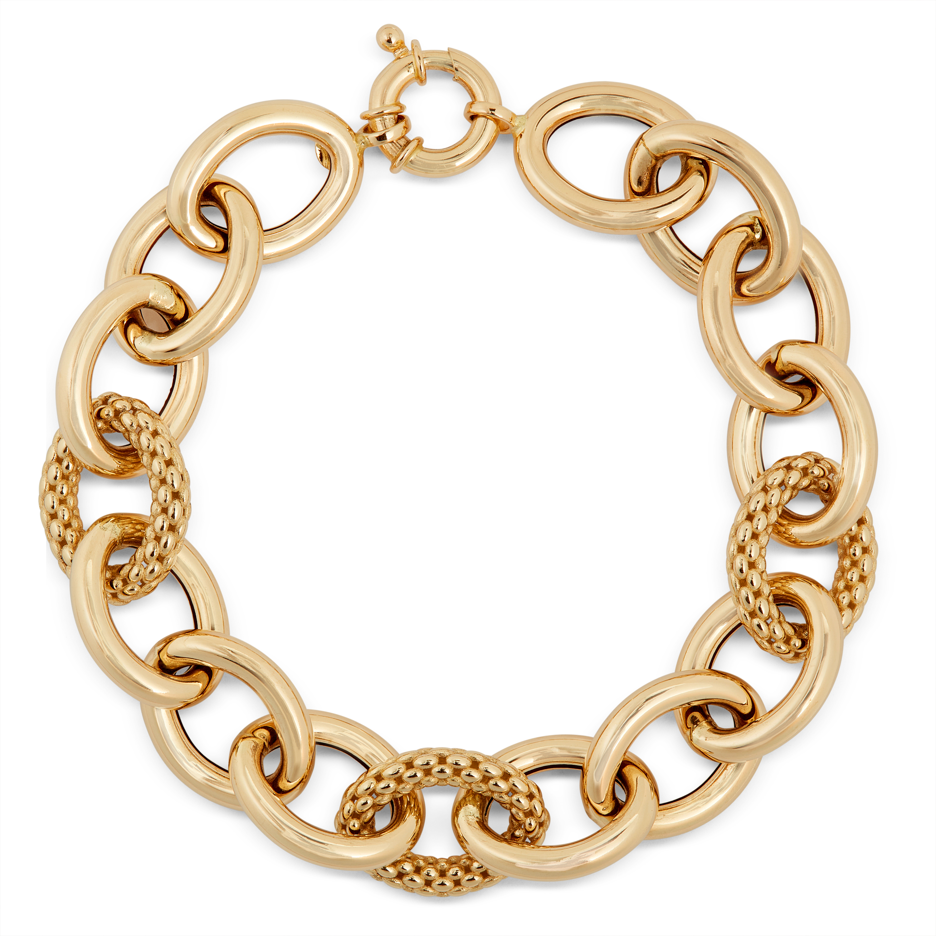 Toscano Oval Link Bracelet, 14K Yellow Gold