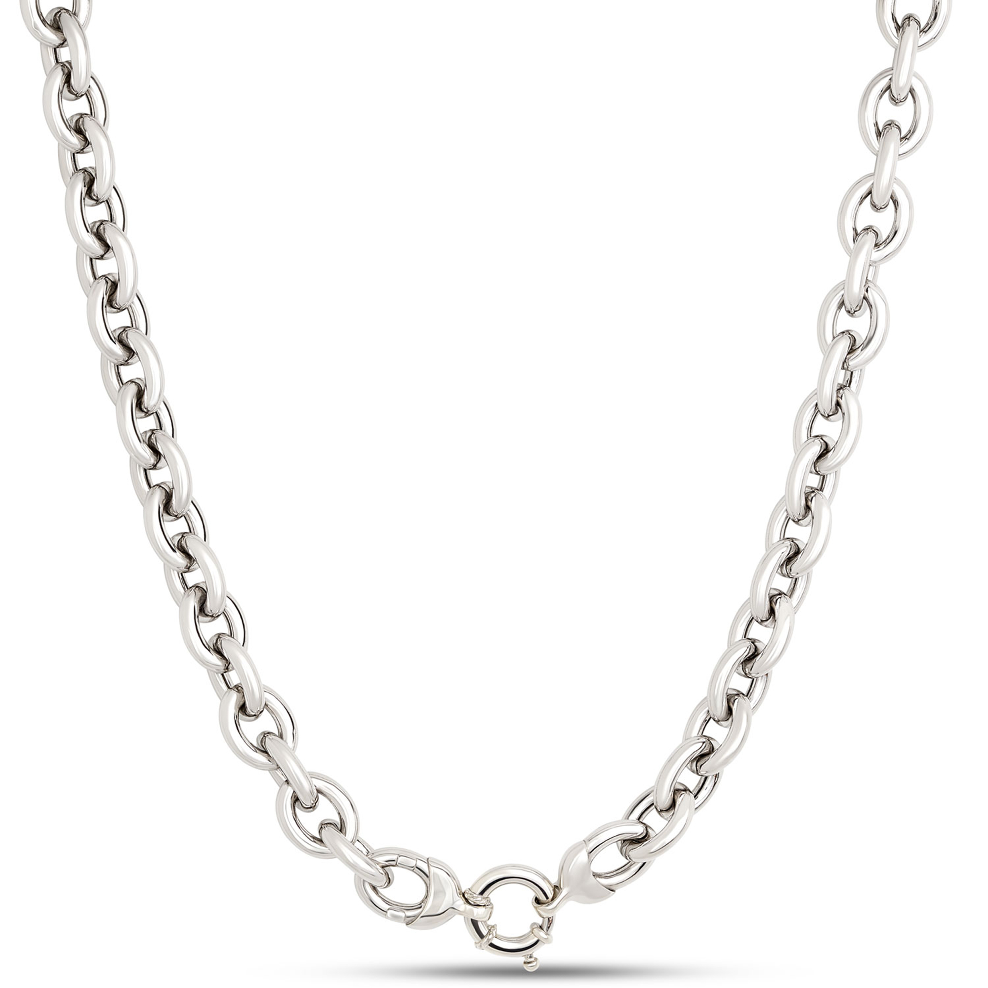Toscano Classic Forzantina Link Necklace, Sterling Silver
