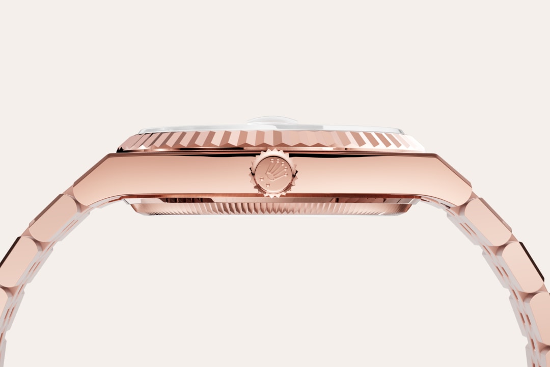 rolex land-dweller in 18 ct everose gold, m127235-0001 - 18 ct everose gold - ben bridge