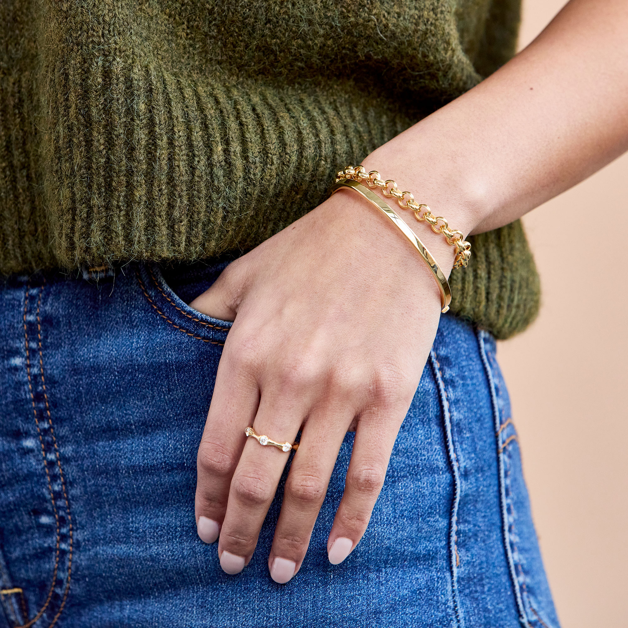 Toscano Rolo Chain Bracelet 14K, 7.5