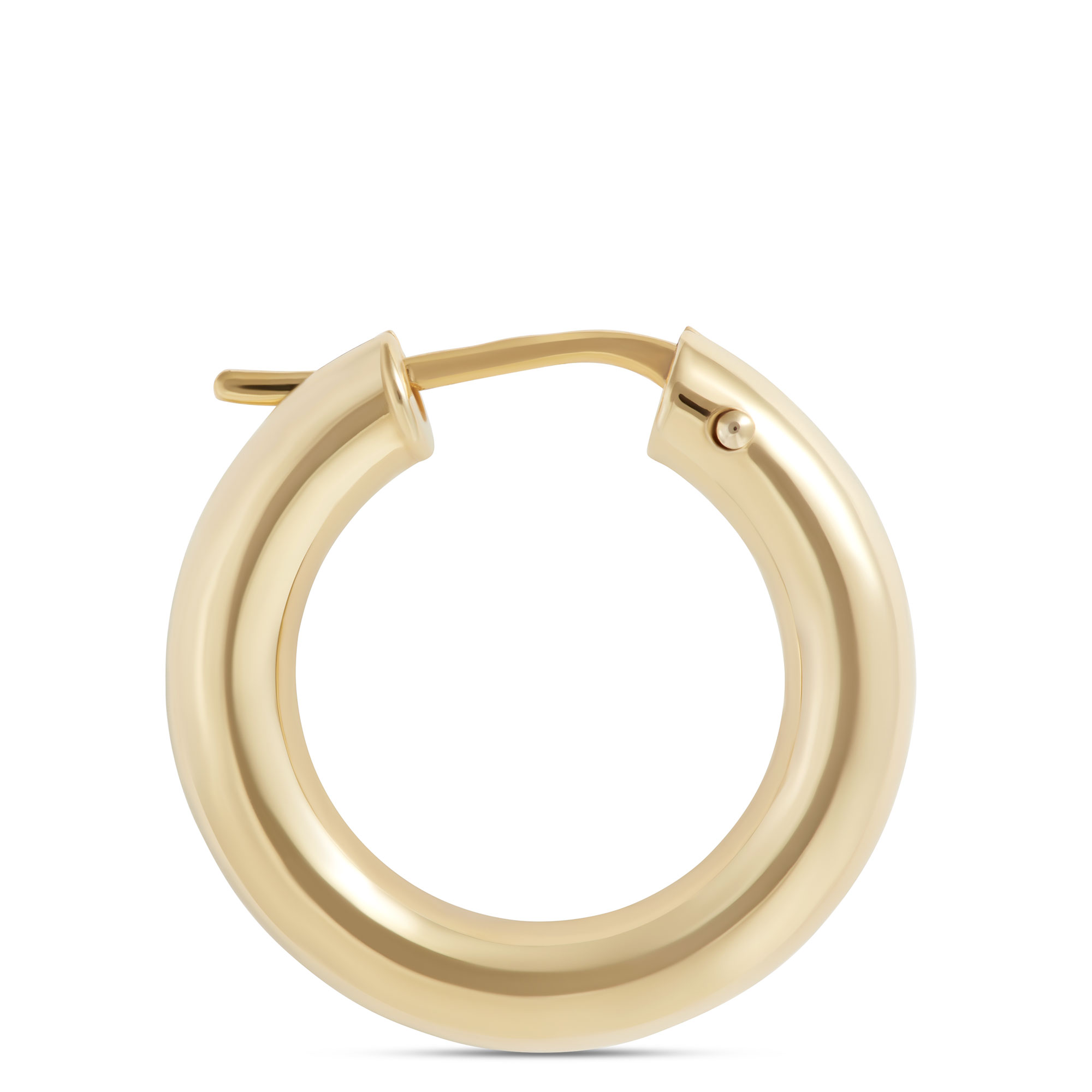 Toscano 21MM Round Hoop Earrings, 14K Yellow Gold