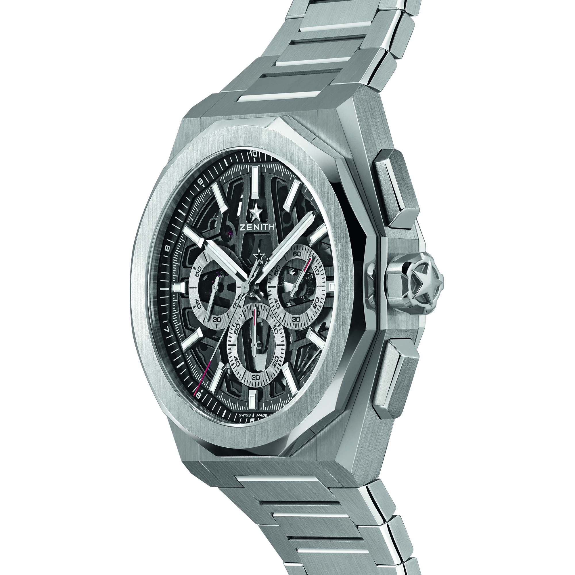 Zenith Defy Skyline Chronograph Skeleton Black Dial Watch, 42mm
