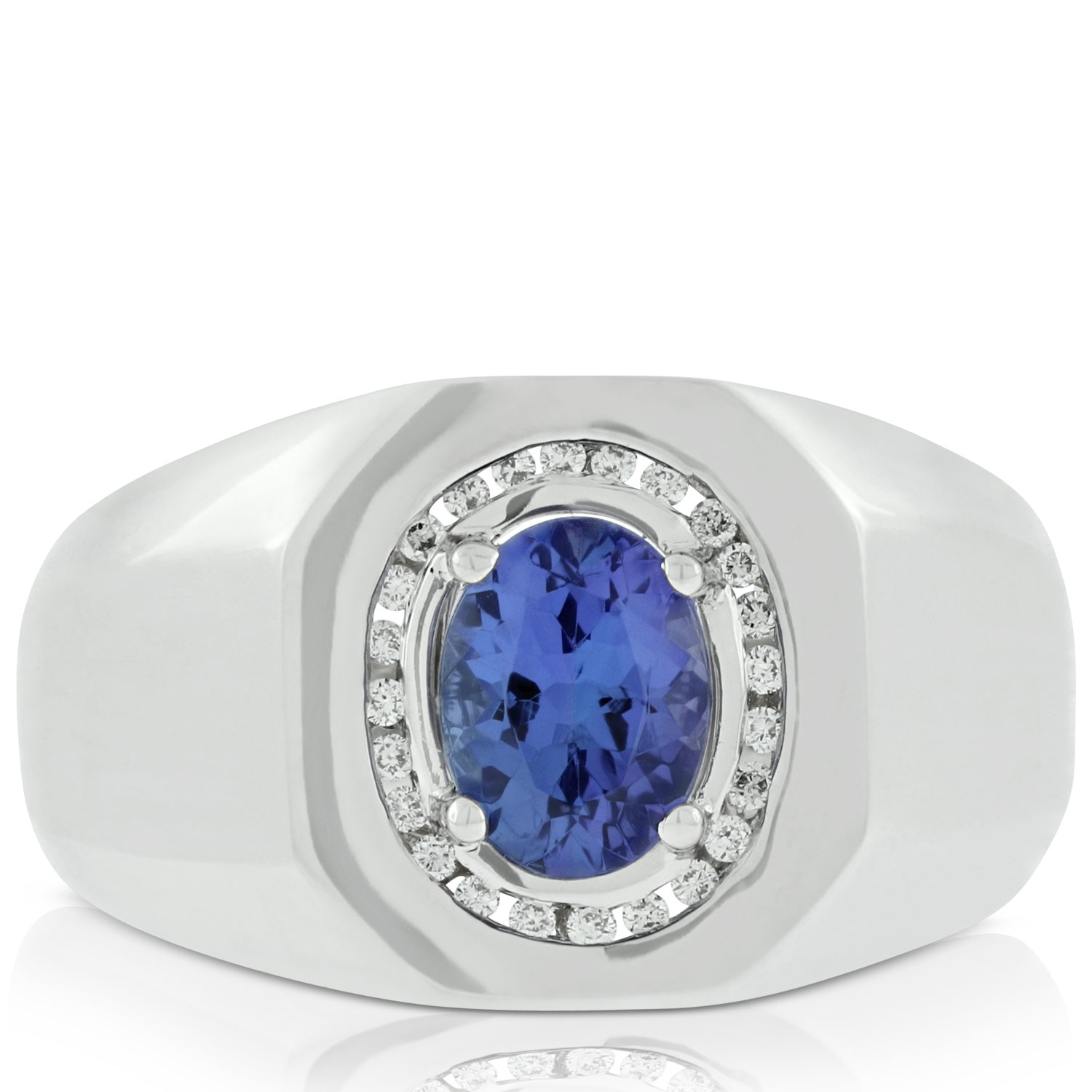 Men's Tanzanite & Diamond Ring 14K Ben Bridge Jeweler