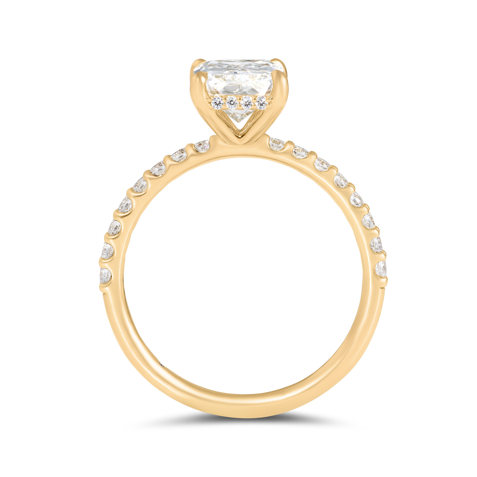 Bella Ponte Radiant Cut Engagement Ring, 18K Yellow Gold