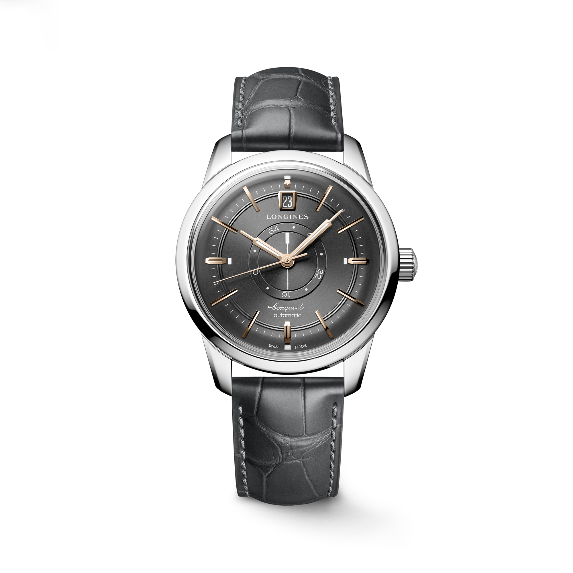 リコ Longines Conquest Heritage Central Power Reserve Anthracite Black