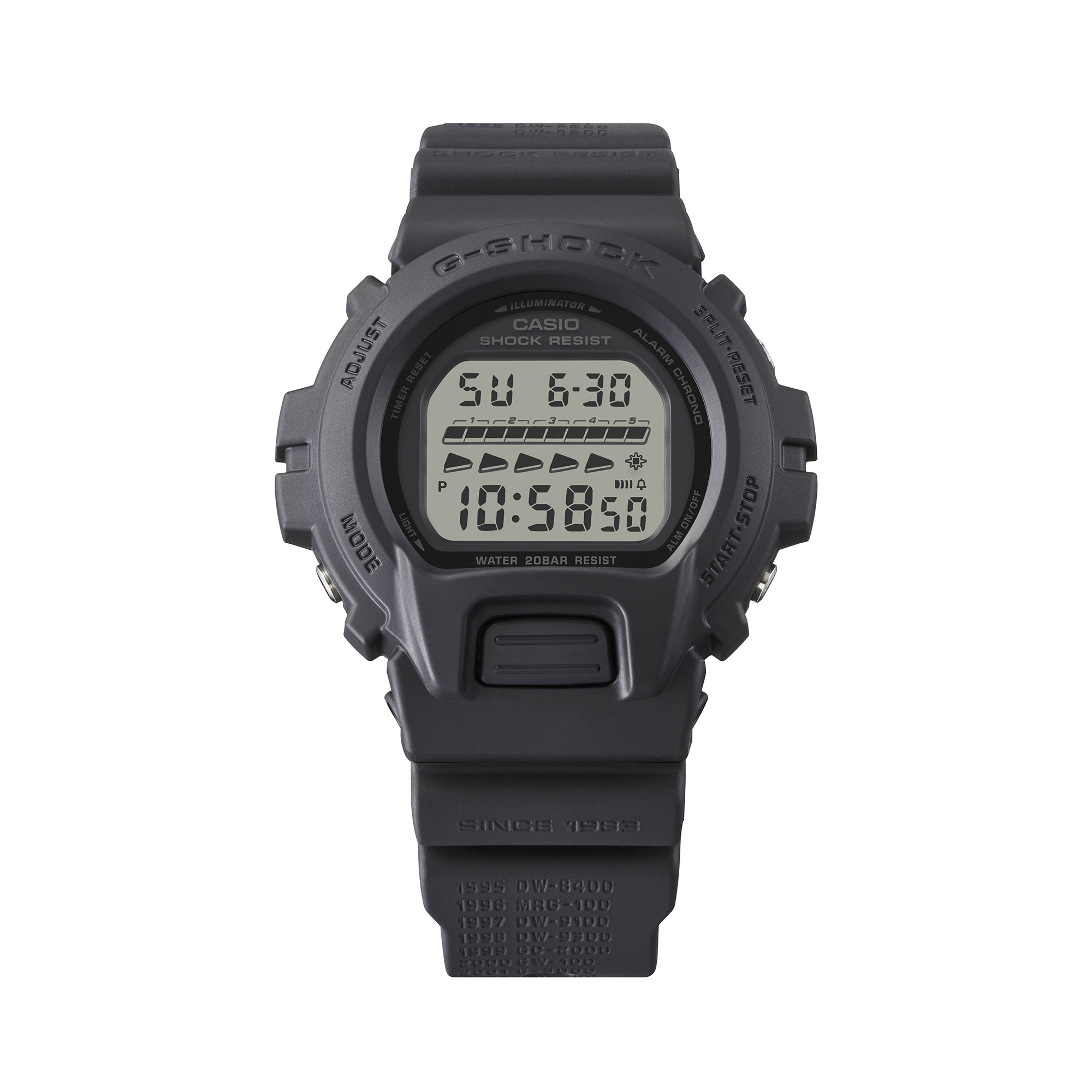 G-Shock Digital 40th Anniversary Black Dial Watch, 50mm