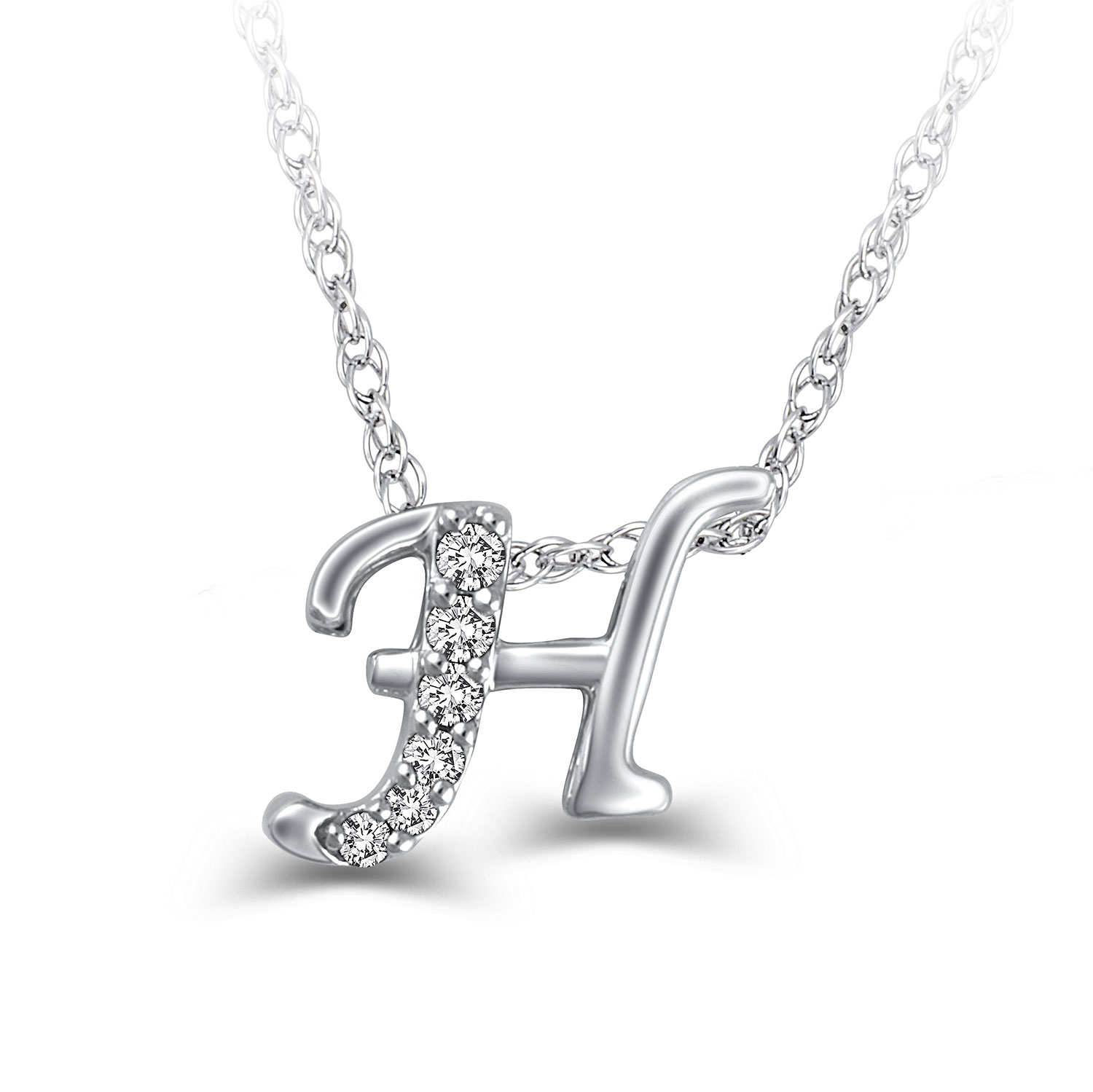 Diamond "H" Initial Pendant 14K Ben Bridge Jeweler
