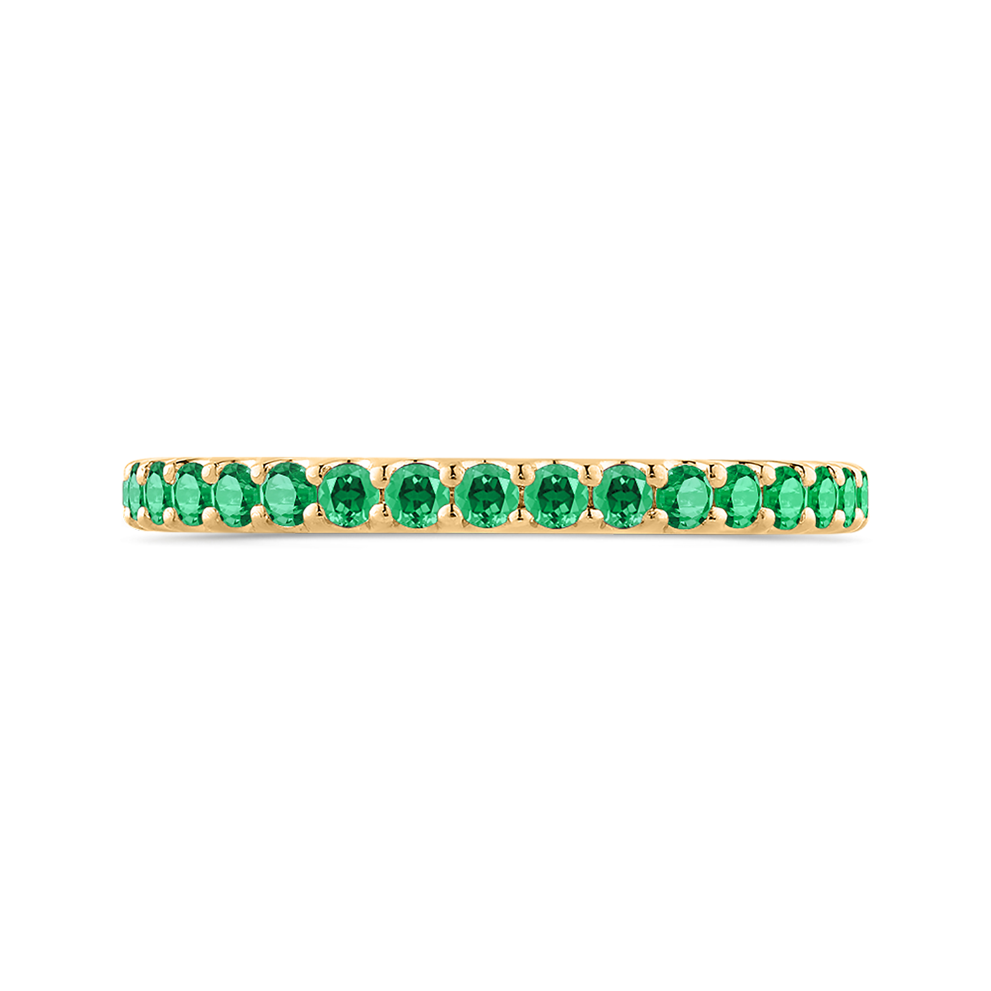Bella Ponte Emerald Tiger Band, 14K Yellow Gold