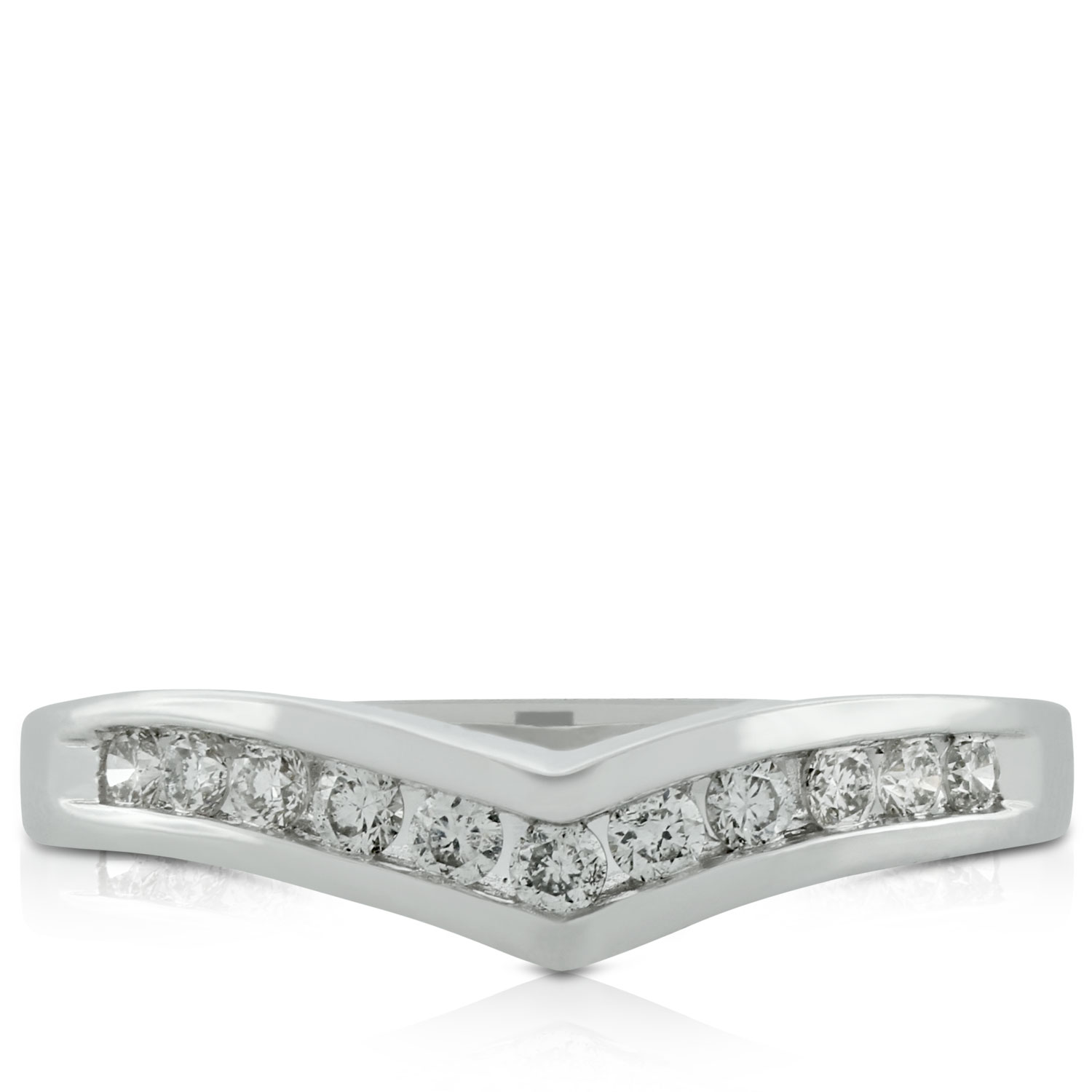 Diamond Contour Band 14K