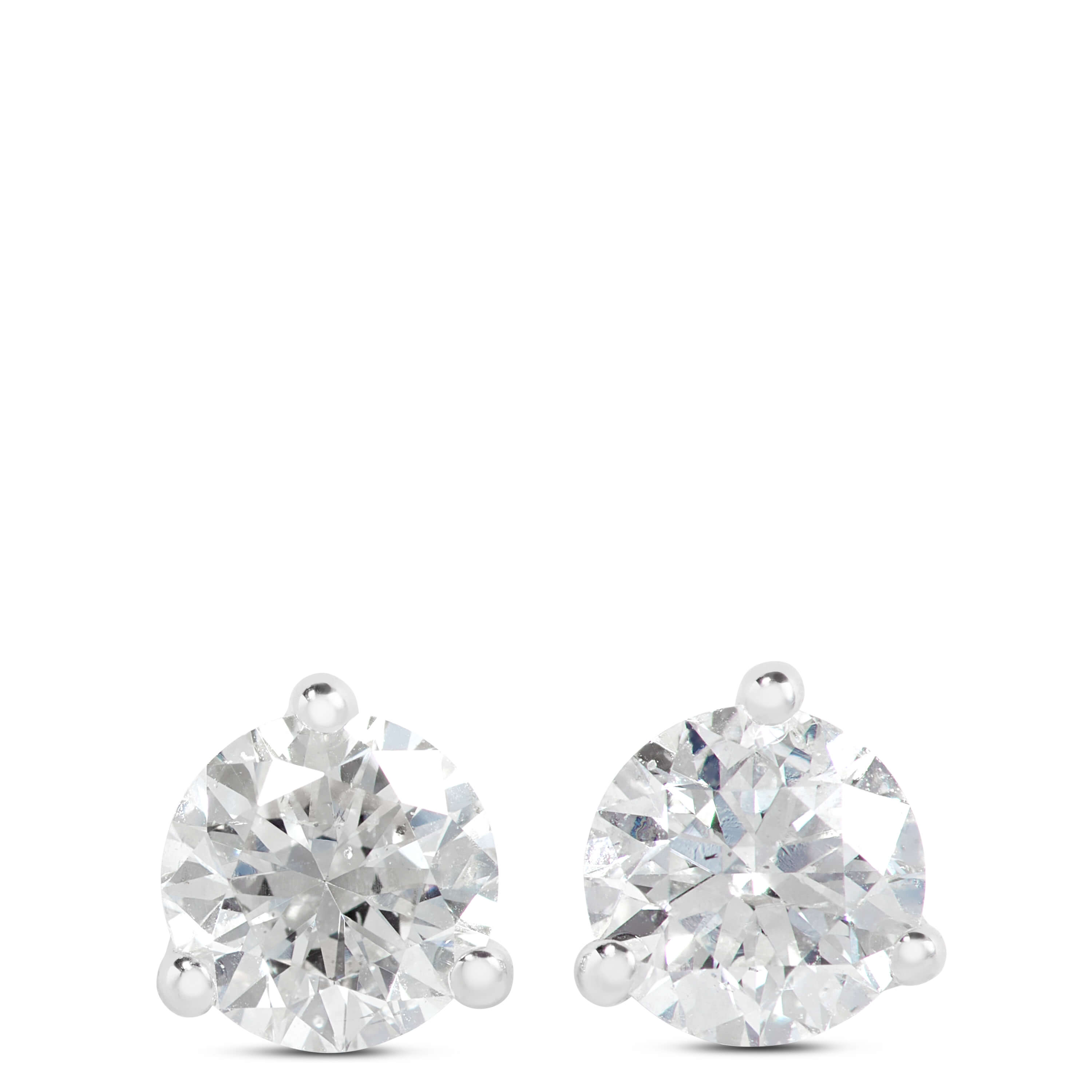 Diamond Solitaire Earrings 14K, 1/2 ctw. Ben Bridge Jeweler