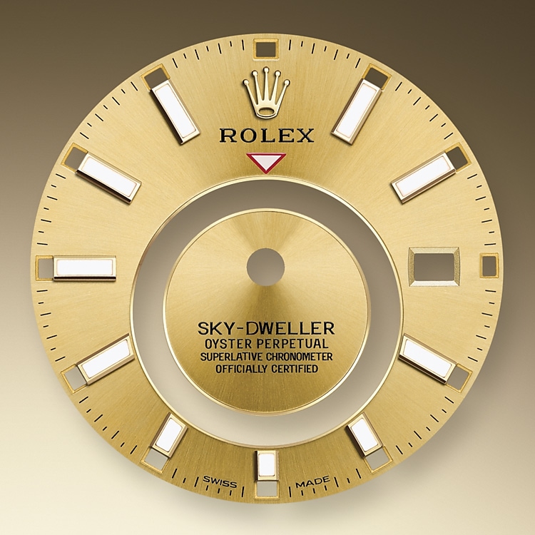Champagne-color dial
