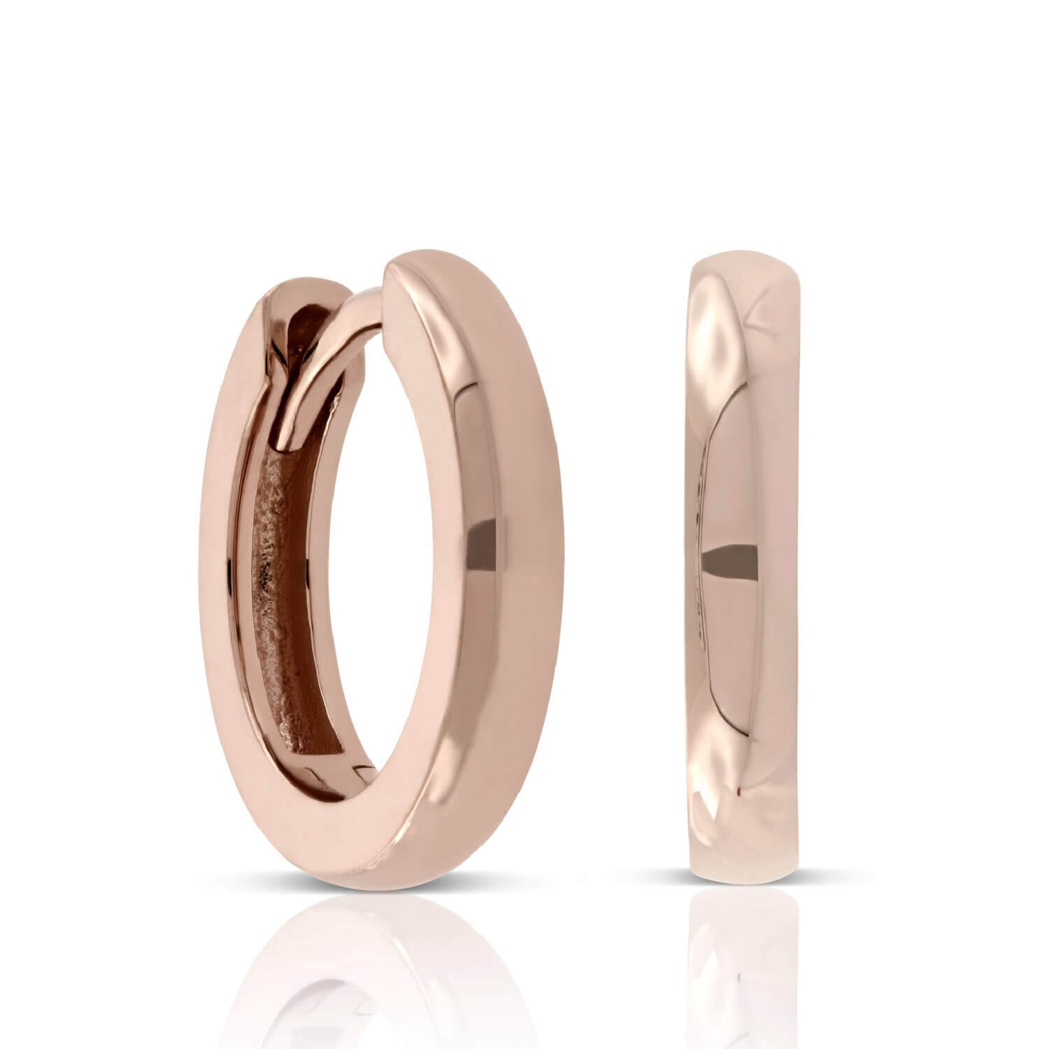 Rose Gold Huggie Hoop Earrings 14K Ben Bridge Jeweler