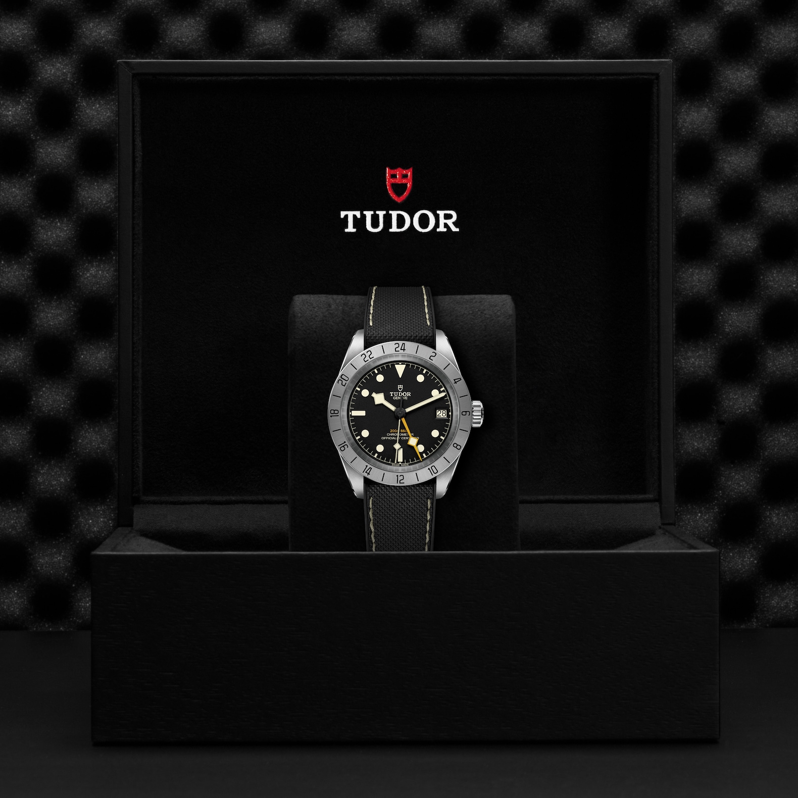 TUDOR Black Bay Pro Black Dial Rubber And Leather Strap