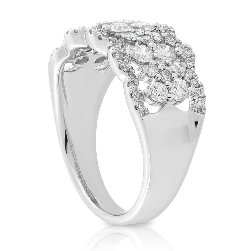 Openwork Scalloped Diamond Ring 14K