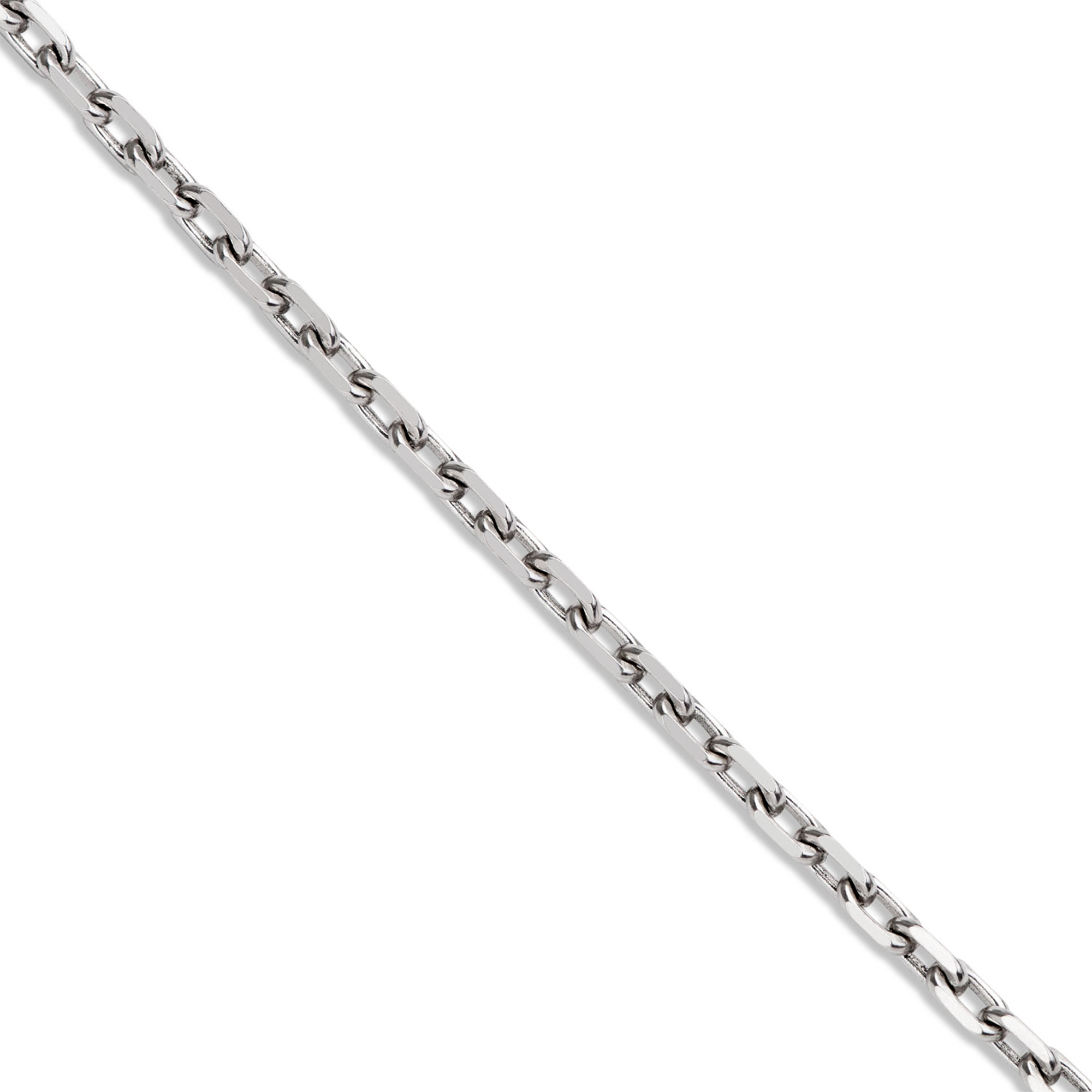 Blue Sapphire and Diamond Dog Tag Necklace, 18K White Gold
