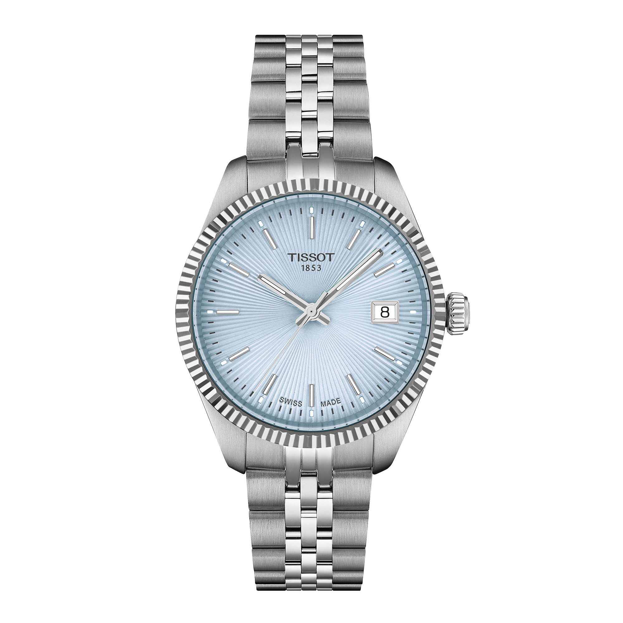 NWT Tissot Ballade Quartz Blue Dial Watch Tissot Ballade blue 40 mm - YouTube main image 3