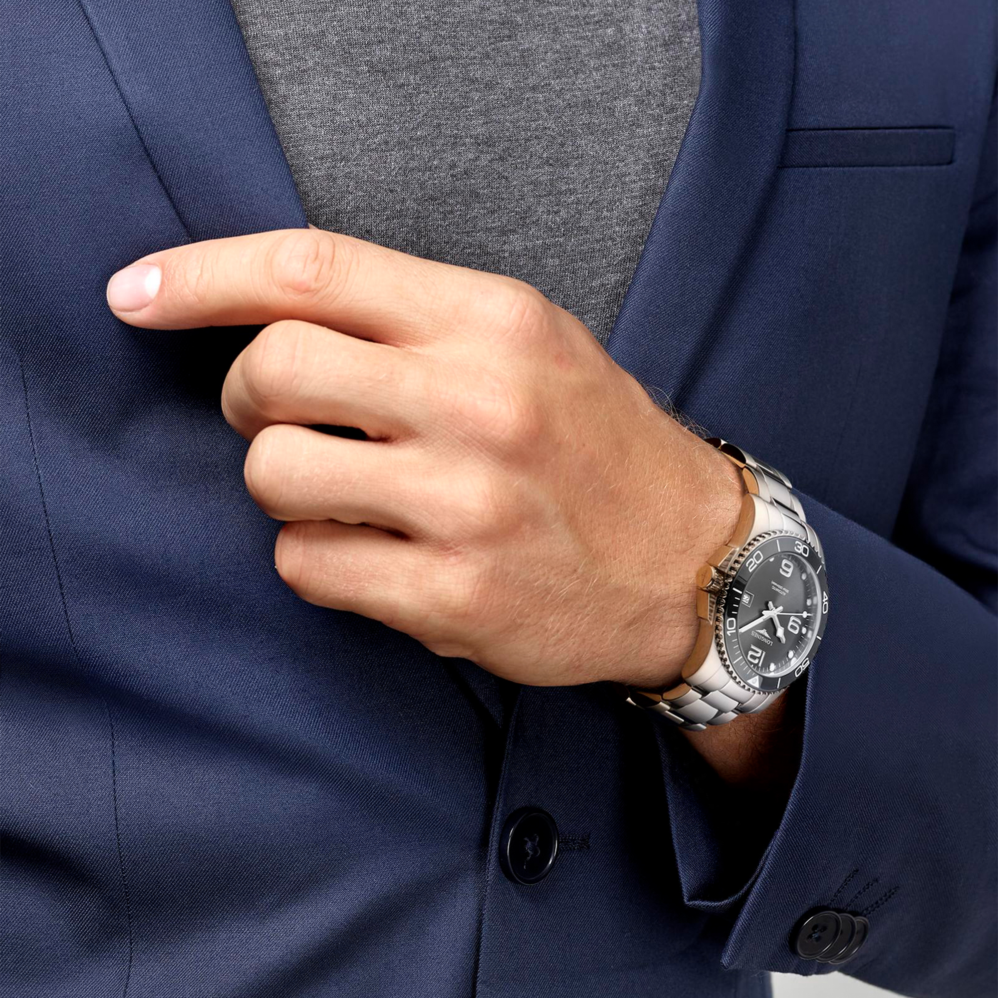 Longines HydroConquest Sunray Gray Dial Watch, 43mm