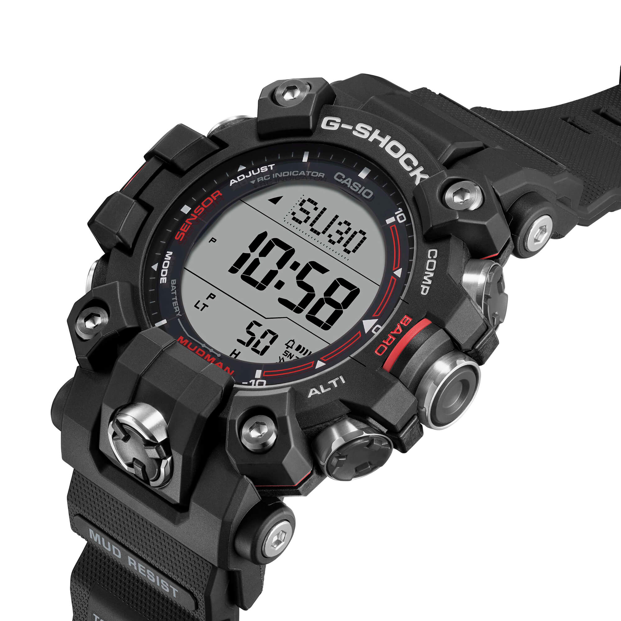 G-Shock Master of G - Land Mudman Watch Black Resin Case and Strap, 56.7mm