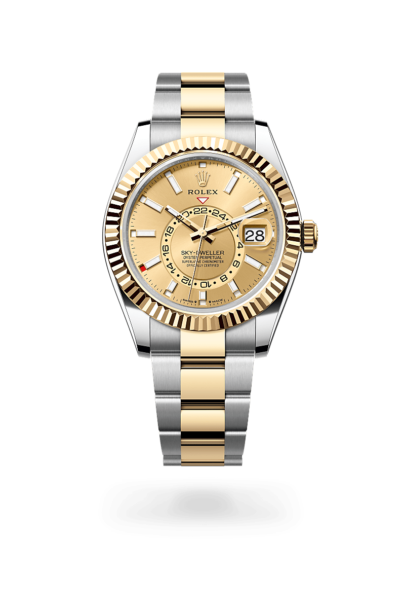 rolex sky-dweller in yellow rolesor - combination of oystersteel and yellow gold, m336933-0001 - ben bridge