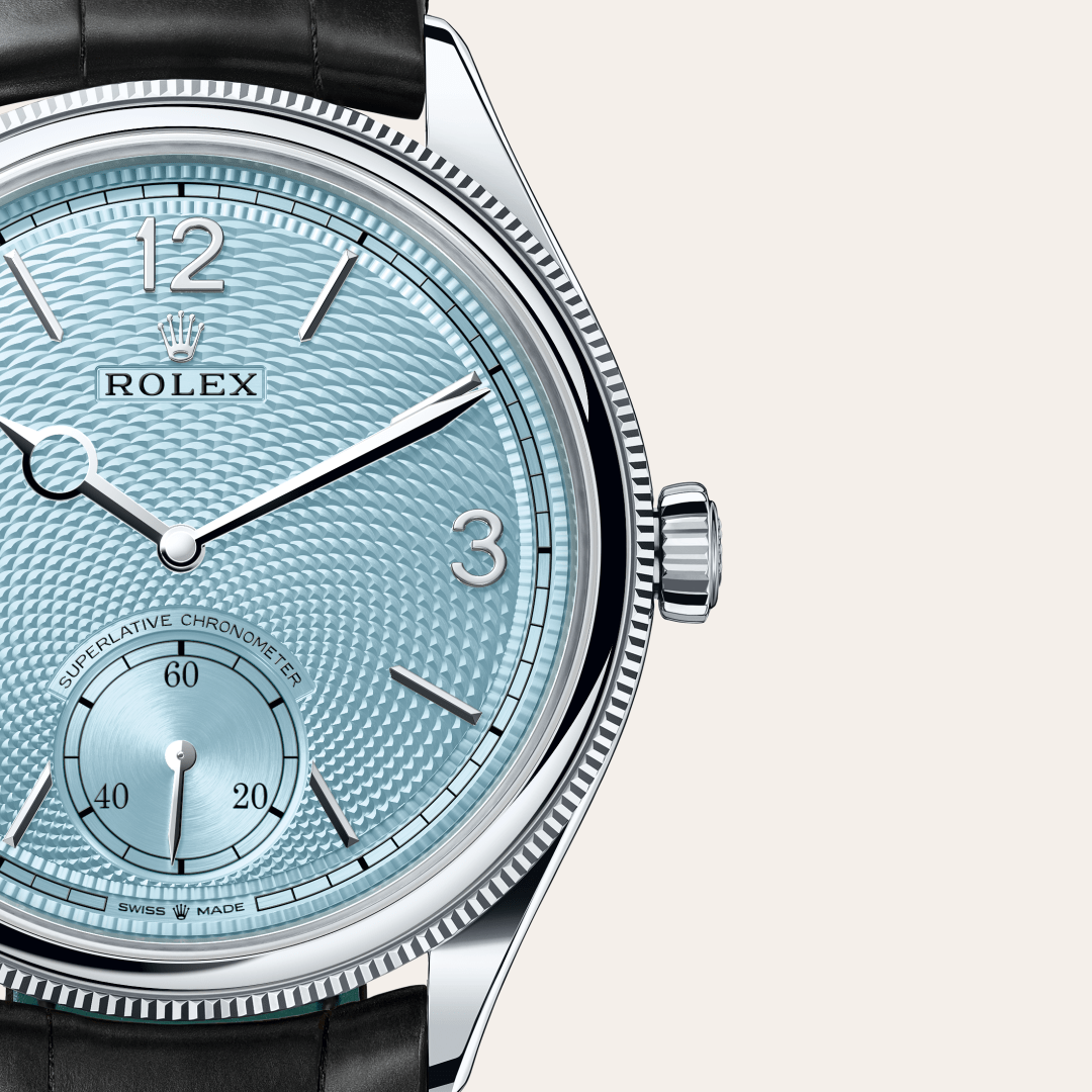 rolex 1908 in platinum, m52506-0003 - watch dial - ben bridge