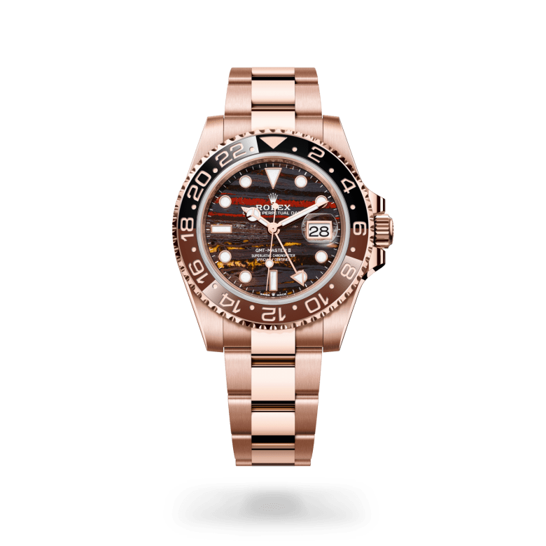 ０orange Rolex GMT-Master II 18 ct Everose gold, M126715CHNR-0002 | Ben Bridge
