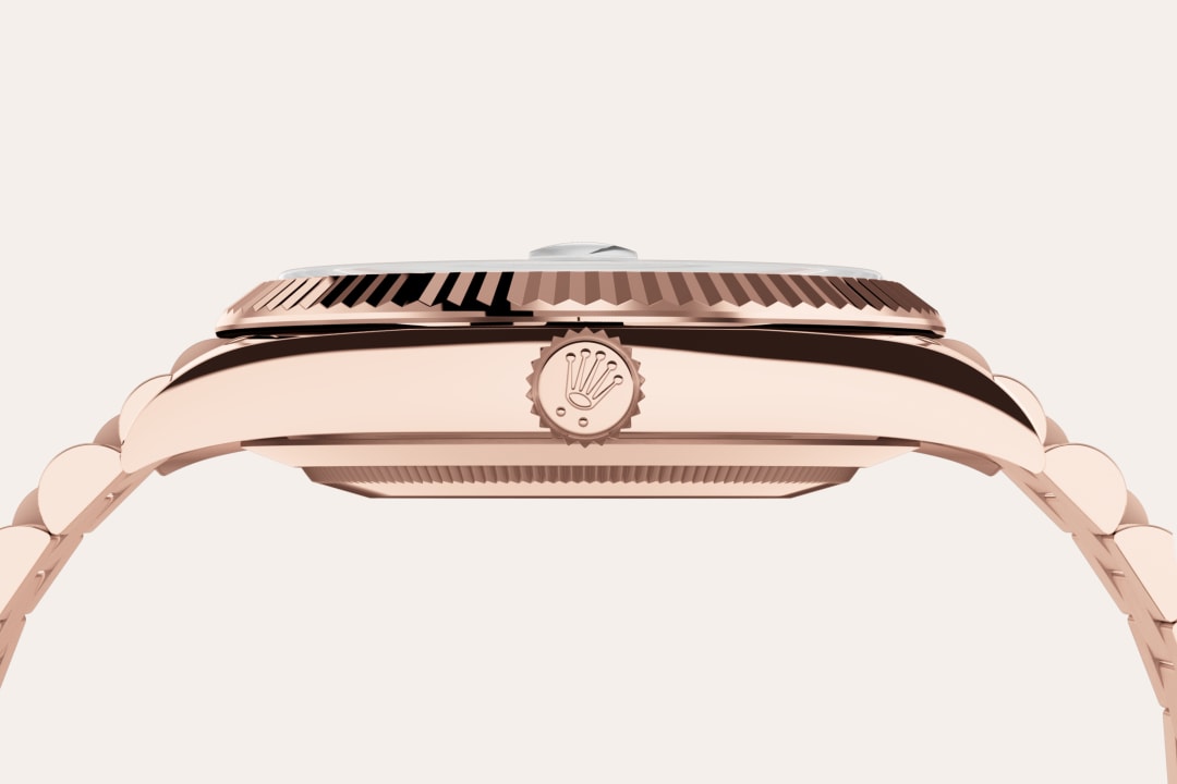 rolex day-date in 18 ct everose gold, m228235-0055 - 18 ct everose gold - ben bridge