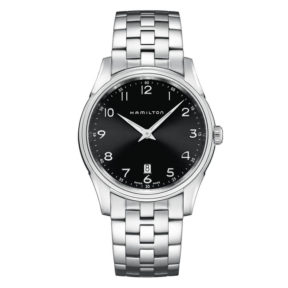 Hamilton Jazzmaster Thinline Black Dial Quartz Watch, 42mm