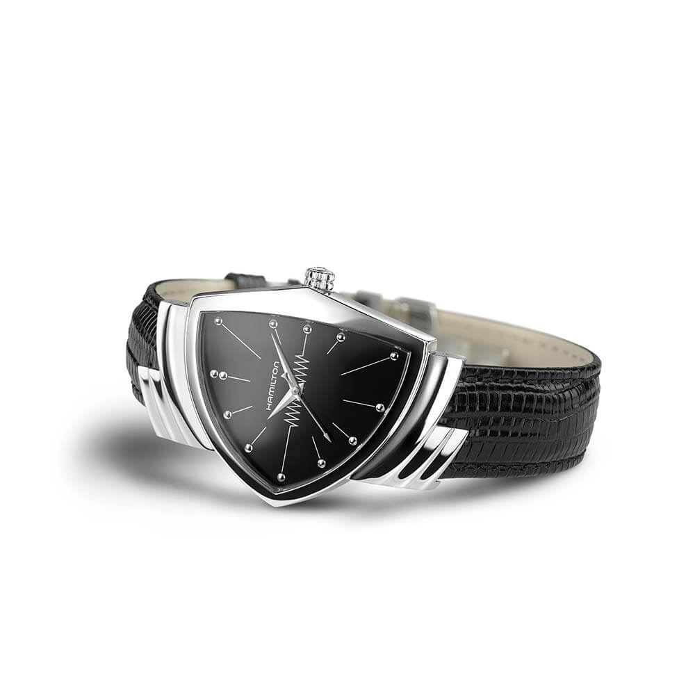 Hamilton Ventura Quartz Black Dial Watch, 32mm x 50mm