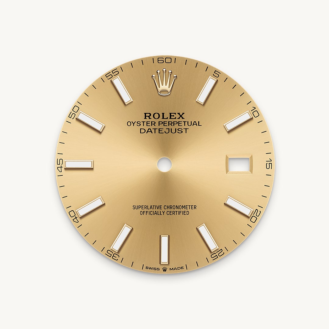 rolex datejust in yellow rolesor - combination of oystersteel and yellow gold, m126333-0010 - champagne-colour dial - ben bridge