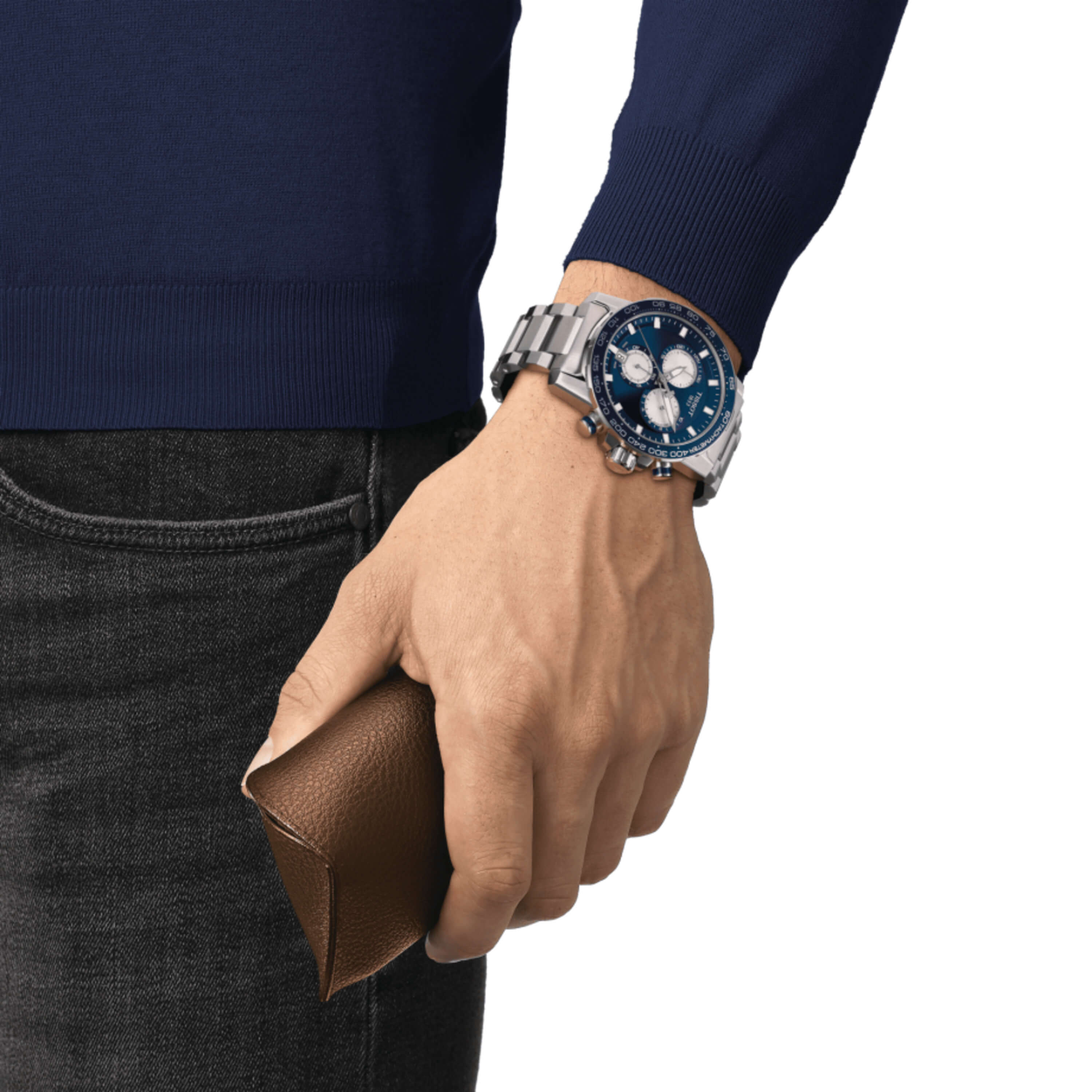 TISSOT Supersport Chrono Blue Dial Watch, 45.5mm