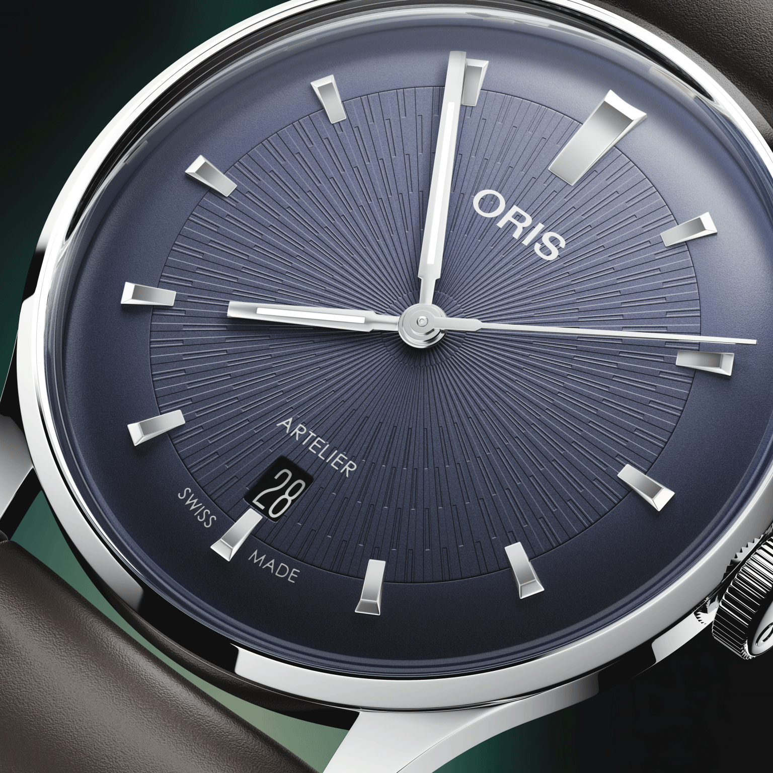 Oris Artelier Date Blue Dial Watch, 38mm
