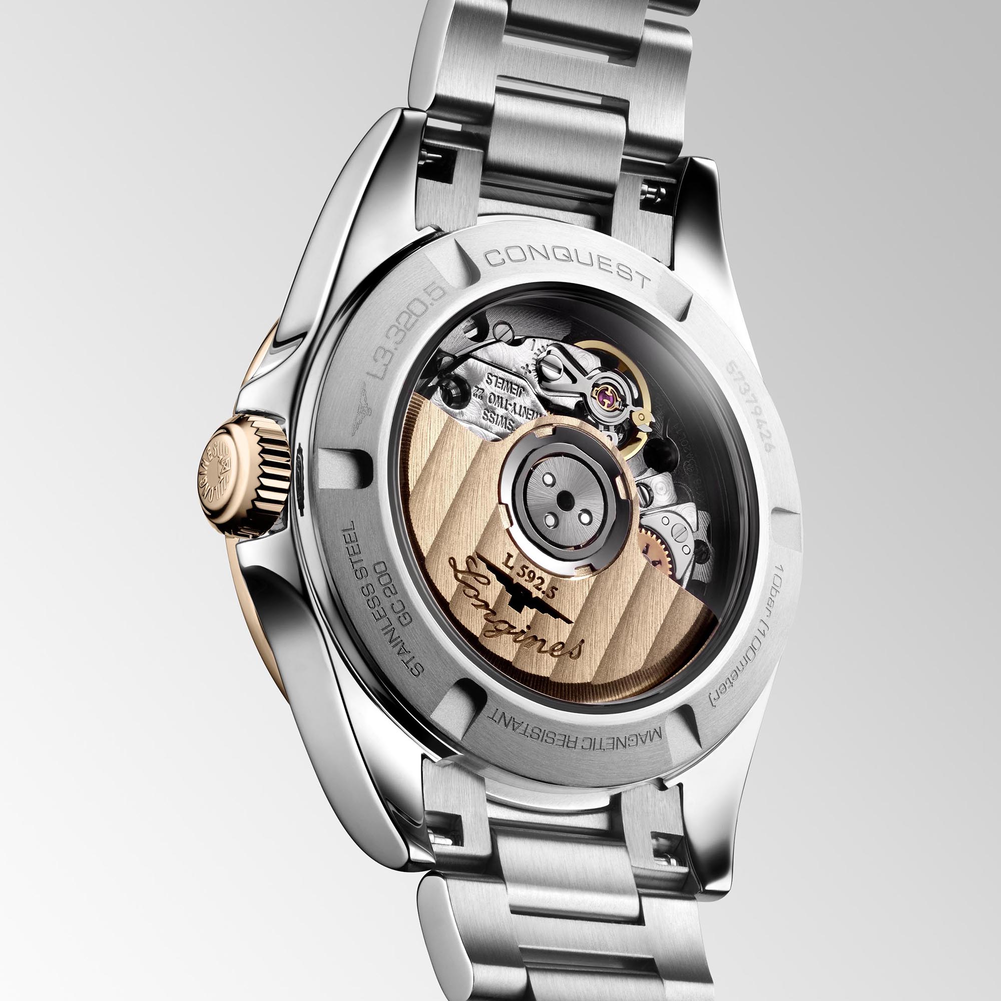 Longines Conquest Silver Dial Watch, 30mm