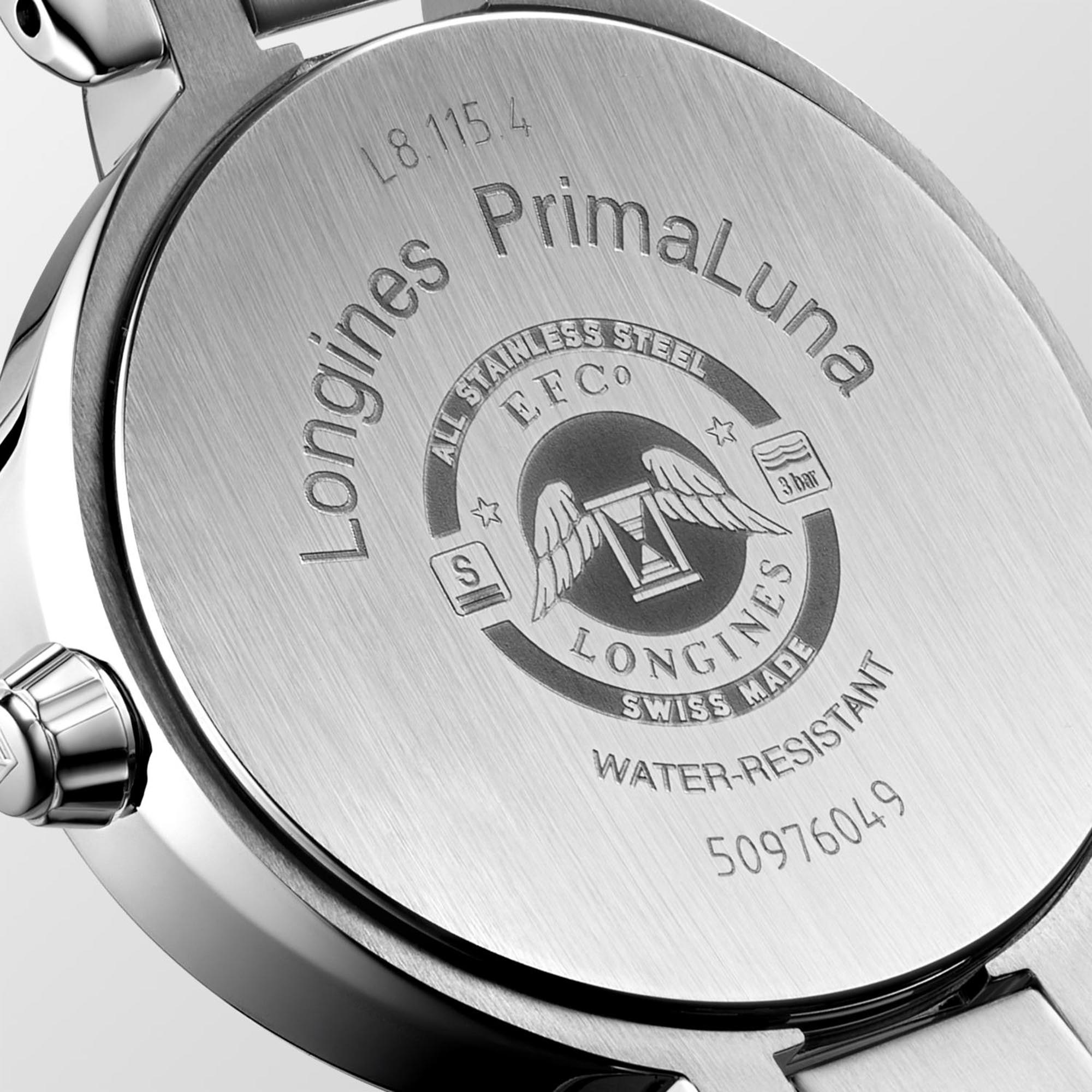 Longines PrimaLuna Moonphase White Dial Watch, 30.5mm