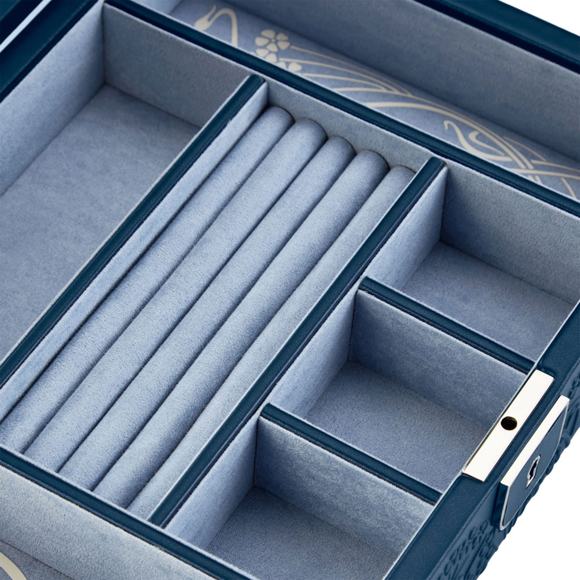 WOLF X LIBERTY All Over Ianthe Medium Jewelry Box - Navy