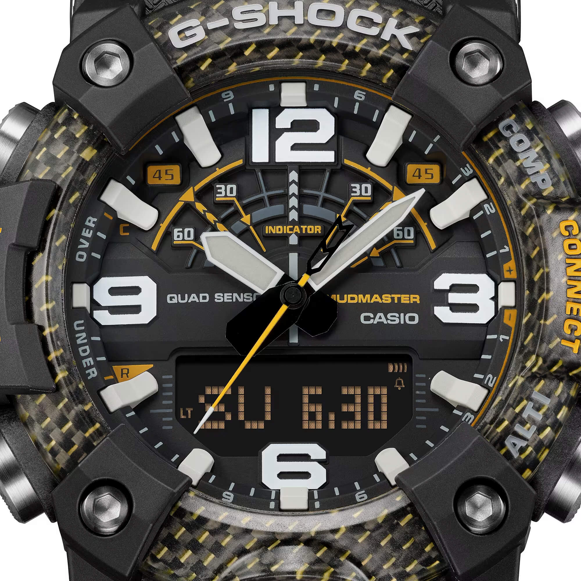 G-Shock Master of G-Land Watch Black Dial Black Resin Strap, 55.4mm