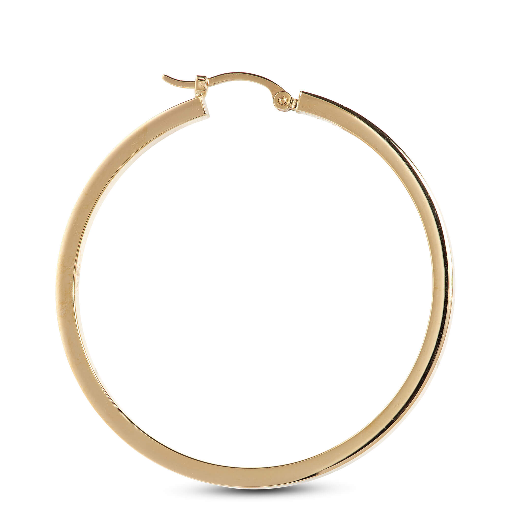 40MM Tube Hoop Earrings, 14K Yellow Gold