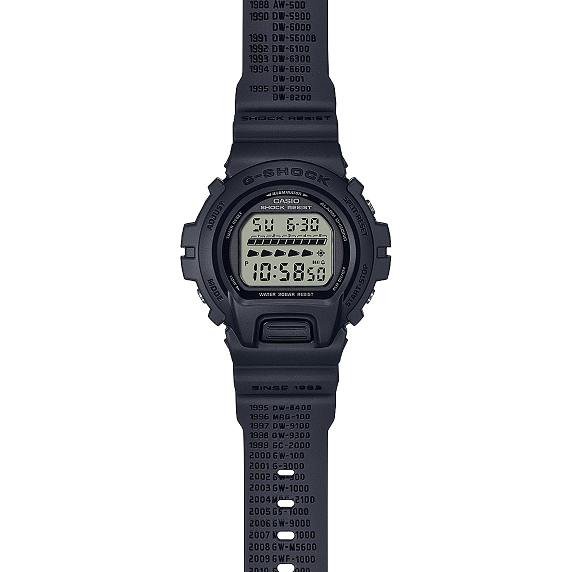 G-Shock Digital 40th Anniversary Black Dial Watch, 50mm
