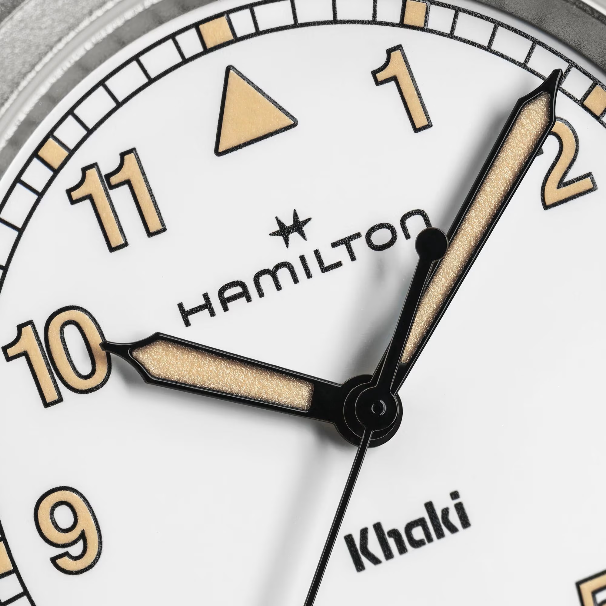 【美品】HAMILTON Khaki Field クォーツ 33mm ホワイト Hamilton Khaki Field Quartz Watch White Dial, 33mm