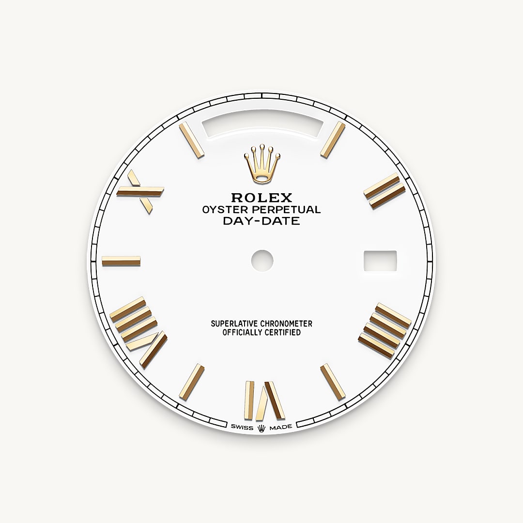 rolex day-date in 18 ct yellow gold, m228238-0042 - white dial - ben bridge