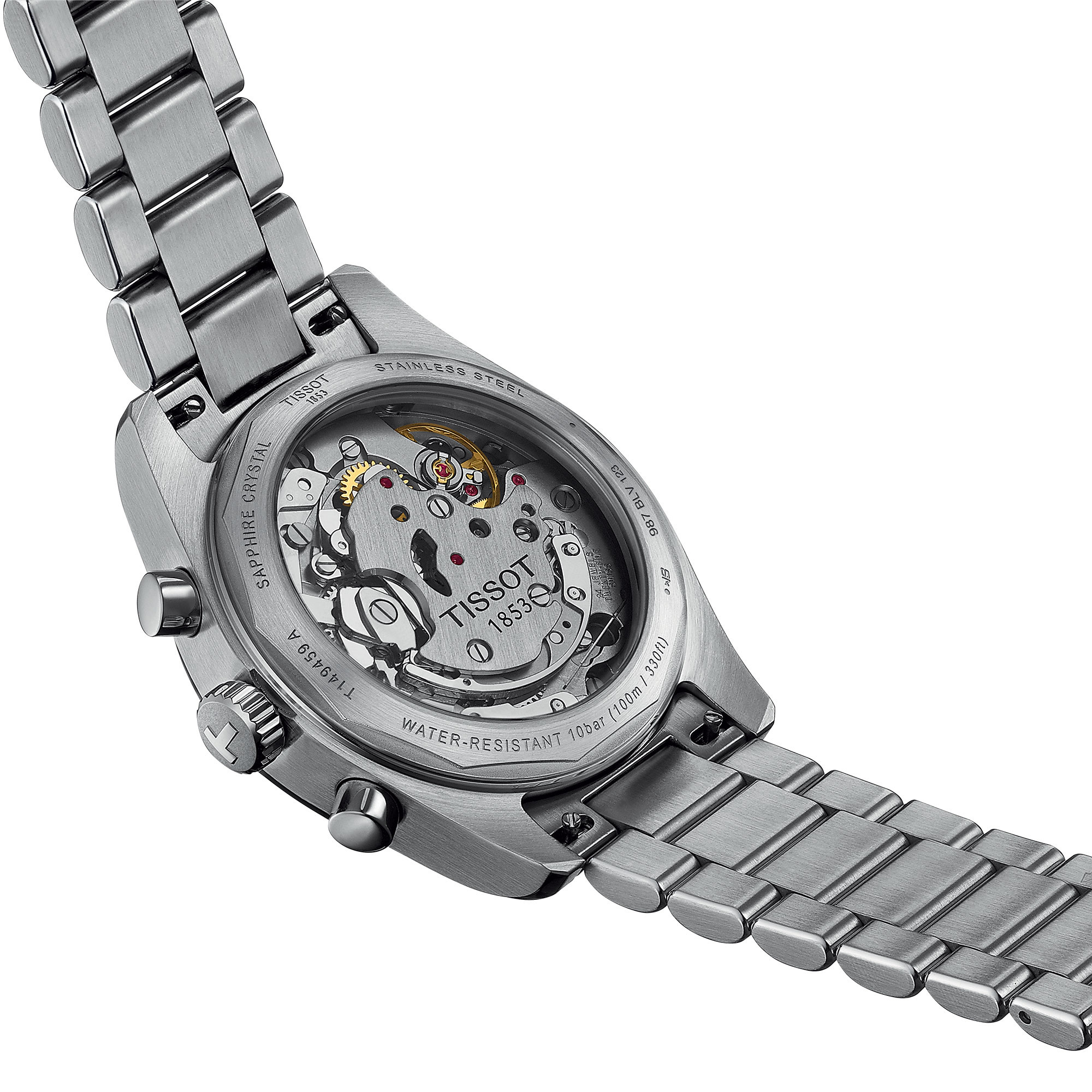TISSOT PR516 Mechanical Chronograph Black Dial Watch, 41mm