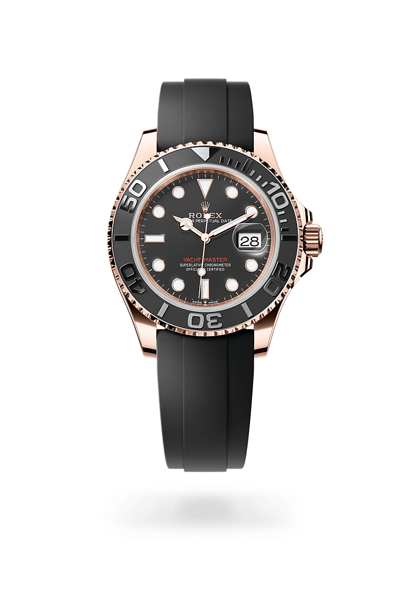 rolex yacht-master in 18 ct everose gold, m126655-0002 - ben bridge