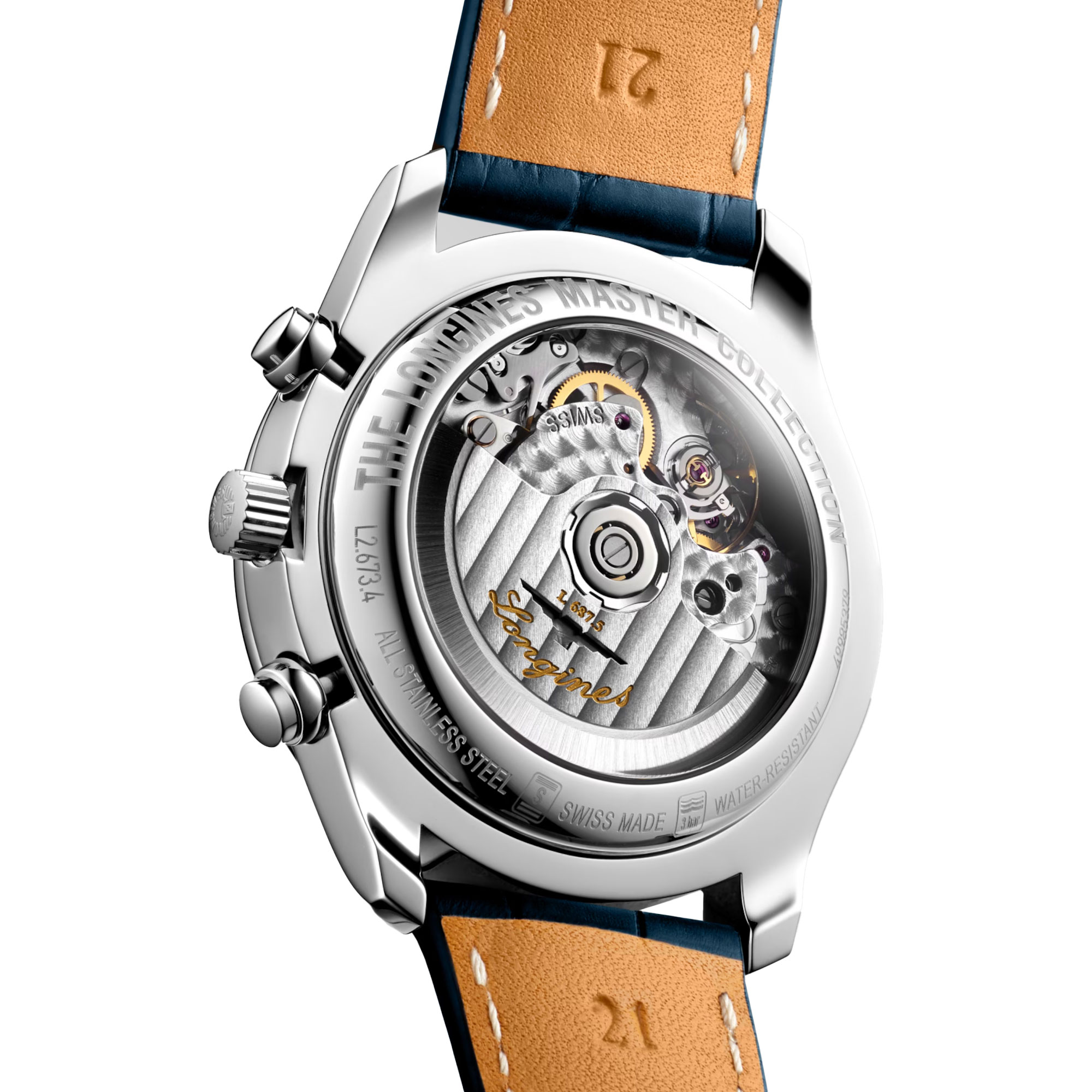 Longines Master Collection Chrono Moonphase White Dial Watch, 40mm