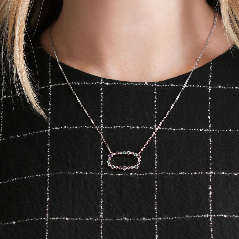 Scattered Gemstone Necklace